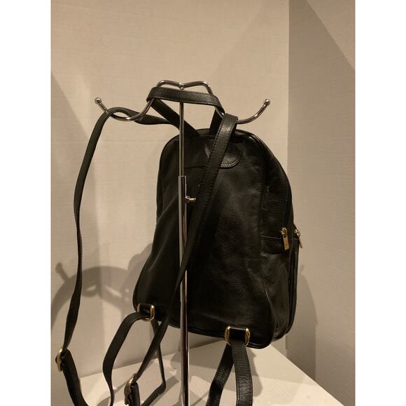 ILI - New York Toronto - Small Black Leather Backpack - Y2K - main image 12